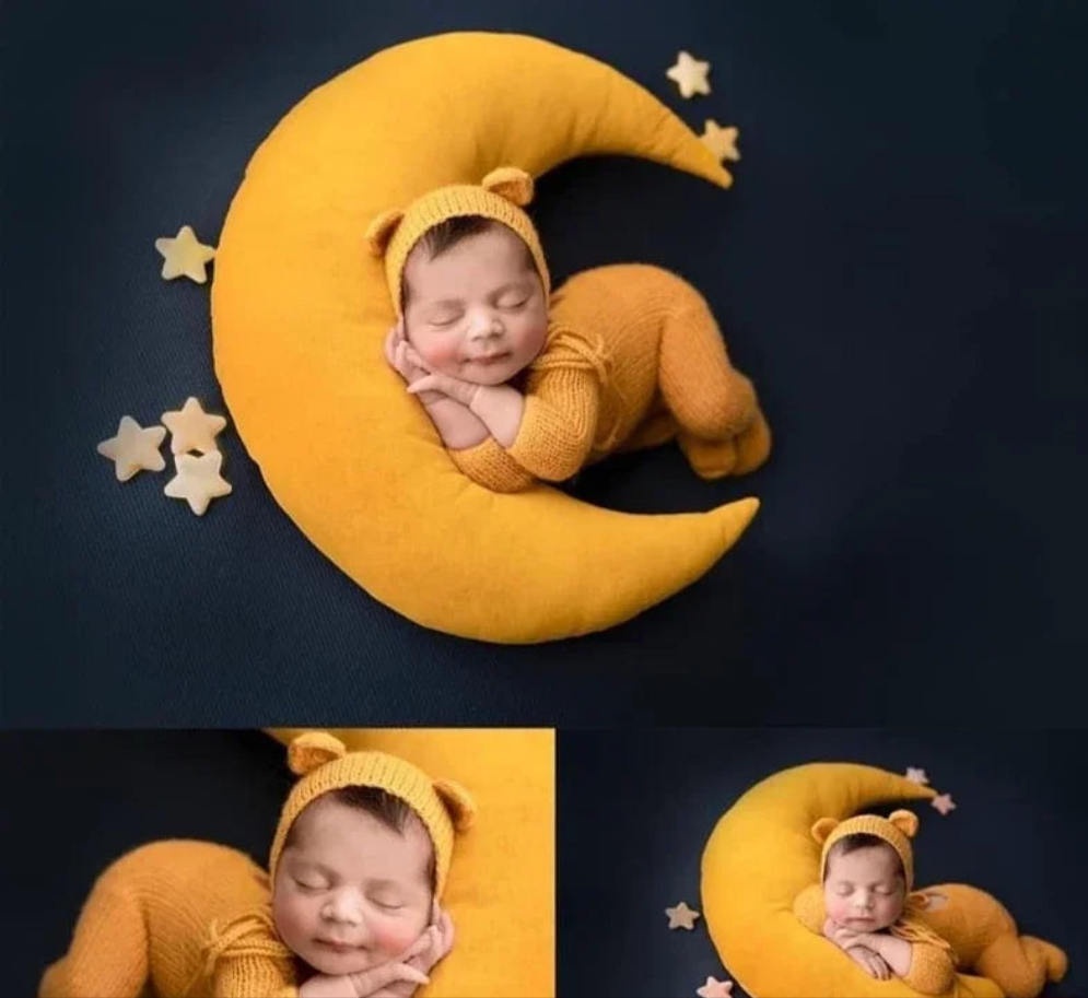 Cute Crescent Pillow  Star Set for Newborn Photos