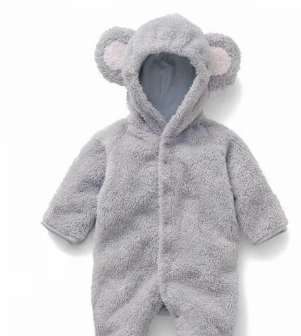 Cozy Fleece Romper For Winter Infants