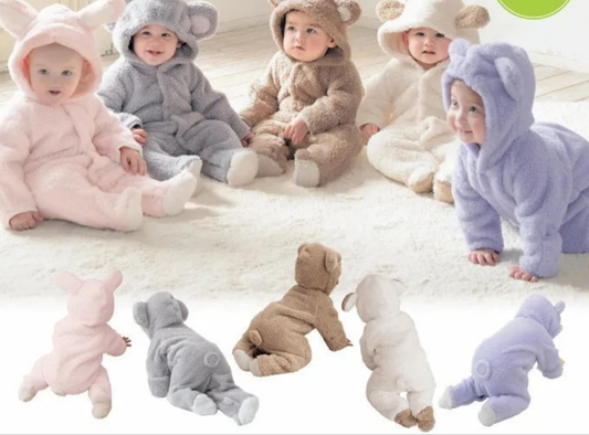 Cozy Fleece Romper For Winter Infants